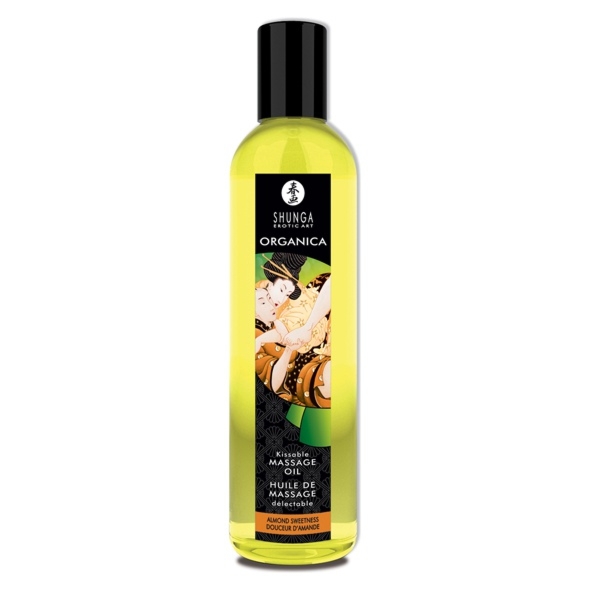 SexShop - Organiczny olejek do masażu - Shunga Massage Oil Organic Almond Sweetness Migdały