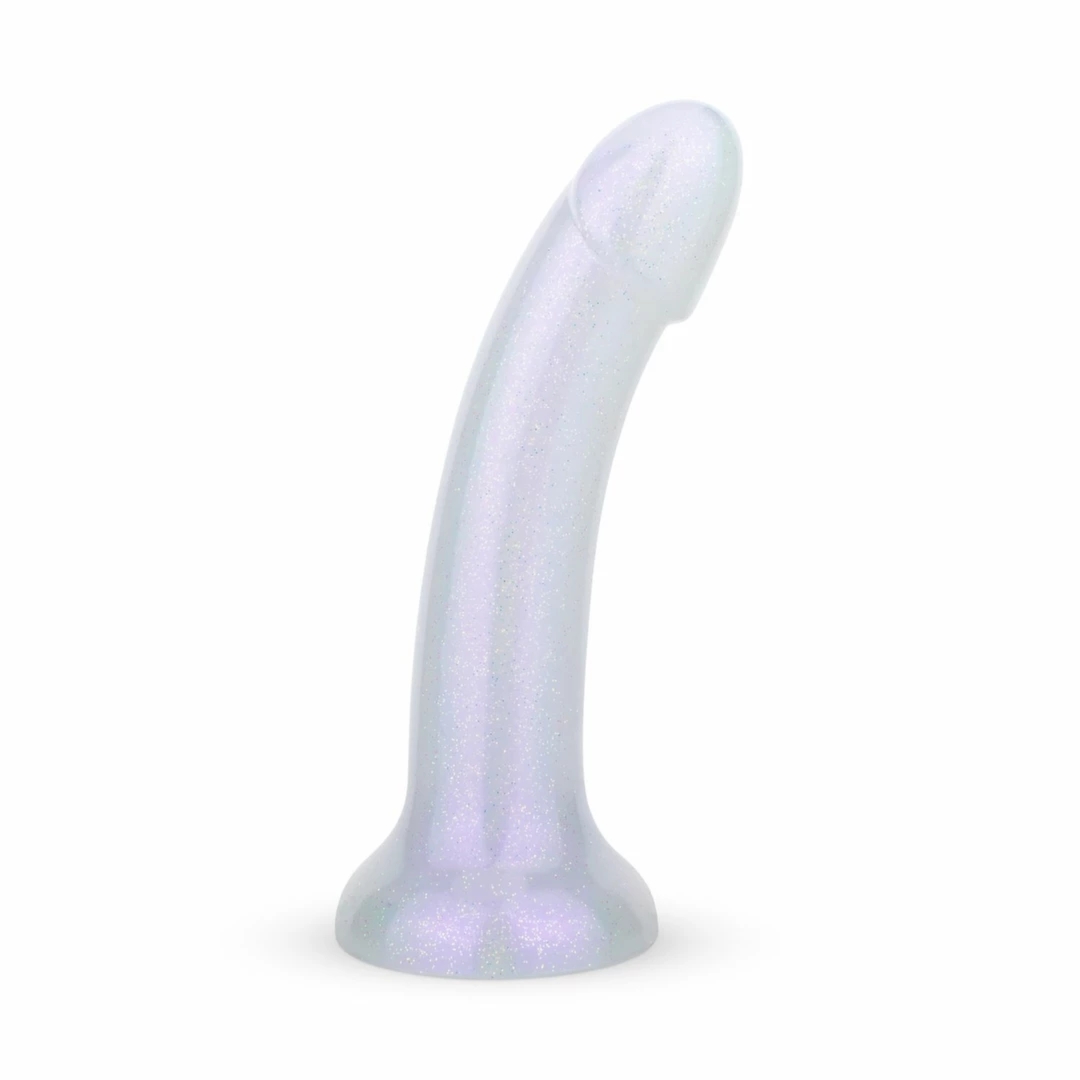 ToyJoy Mermaid Glitter model żelowy 19 cm – transparentny brokatowy, elastyczna powierzchnia