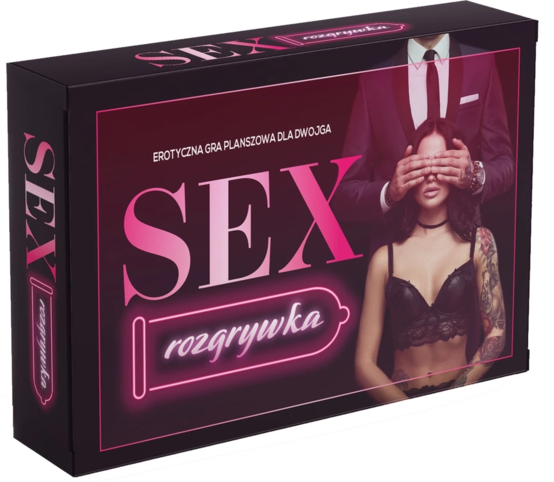 SEX Rozgrywka Gra Planszowa Dla Par Neonowa Edycja – akcesoria, kajdanki, opaska, 18+