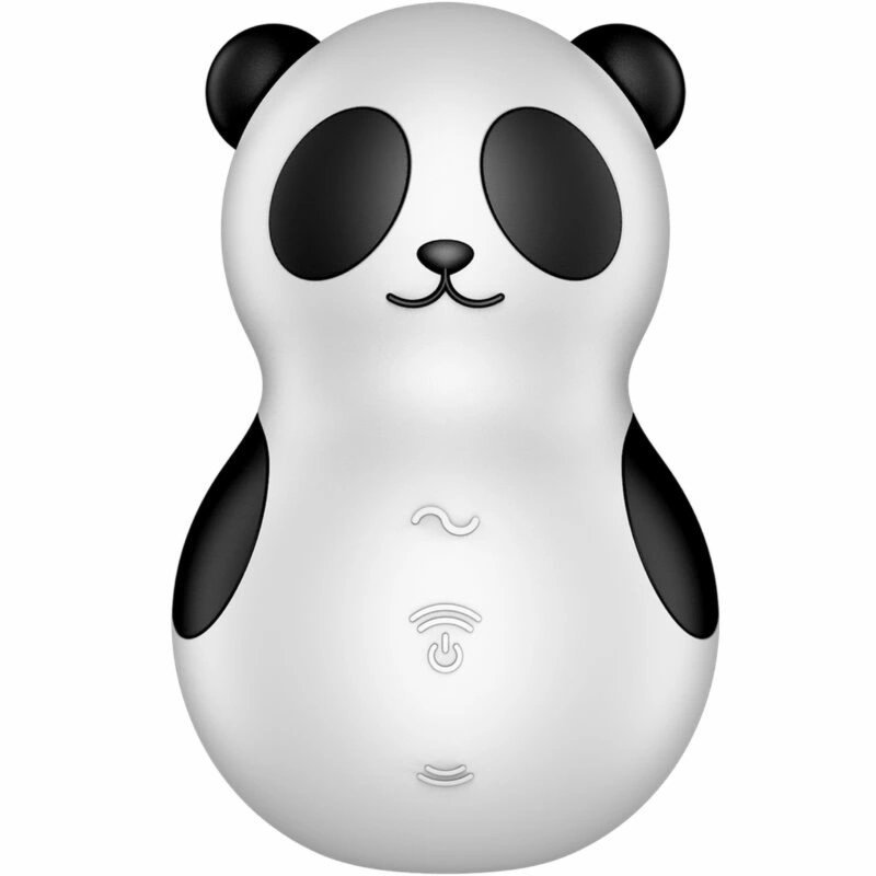 Satisfyer Pocket Panda kompaktowy stymulator pulsacyjny, czarno-biały, 11 fal, 12 wibracji