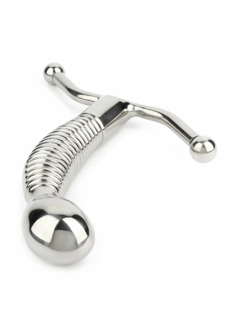 Mr. Steel Stallion G-Spot Stimulator stalowy masażer intymny, ergonomiczny uchwyt