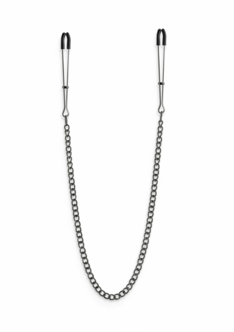 NS Novelties Nipple Clamps DC3 regulowane zaciski metalowe z silikonowymi końcówkami