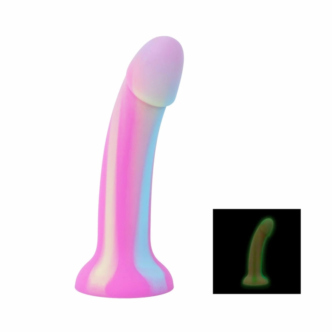 Easytoys Candy Swirl Pink – silikonowy model z efektem świecenia w ciemności, 18 cm