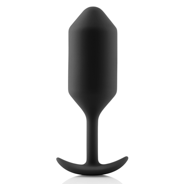 Sexshop - B-Vibe Snug Plug 3 Czarny - Plug analny z obciążnikiem