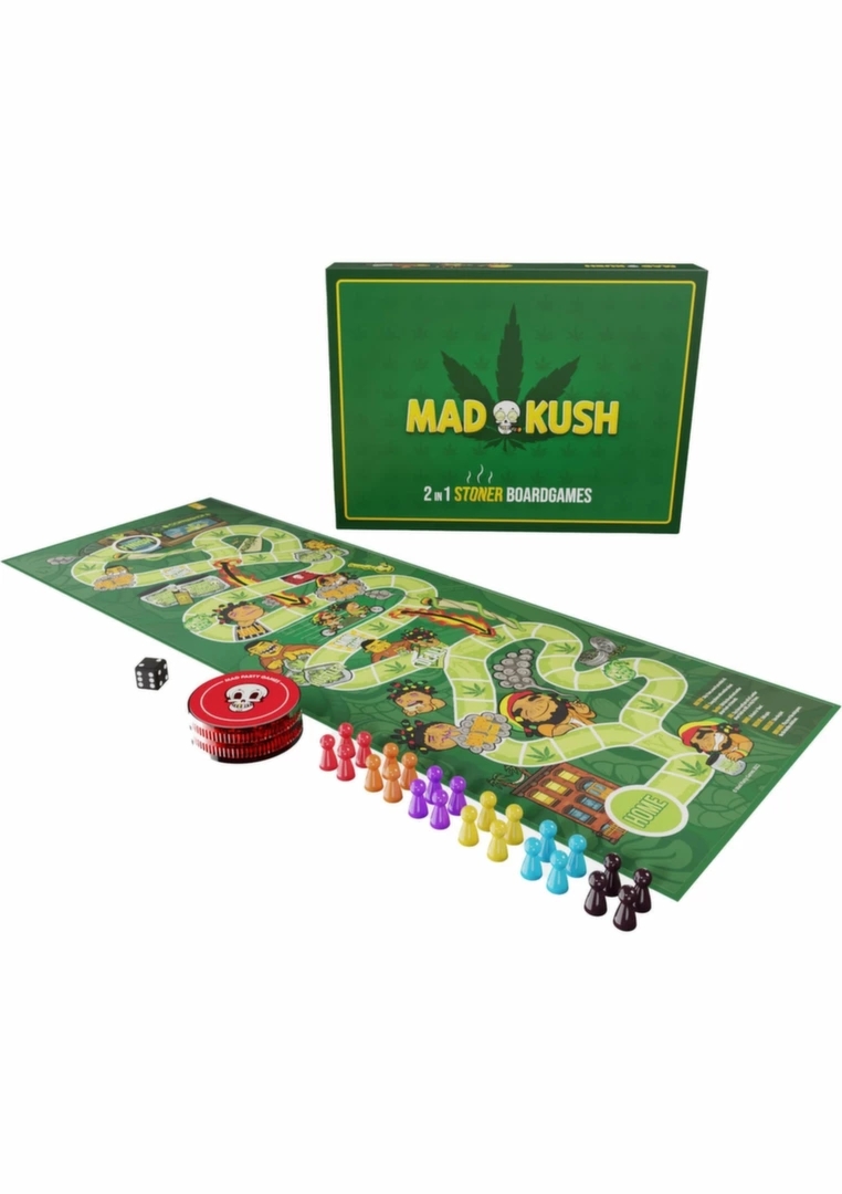 MadKush Game dwustronna gra planszowa imprezowa z akcesoriami, 24 pionki