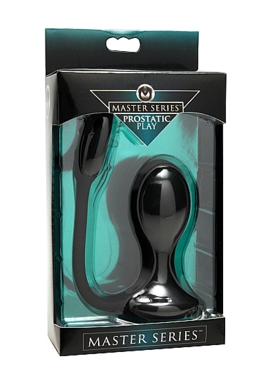 Korek analny z pierścieniem na penisa - Rover - Silicone - czarny AE390