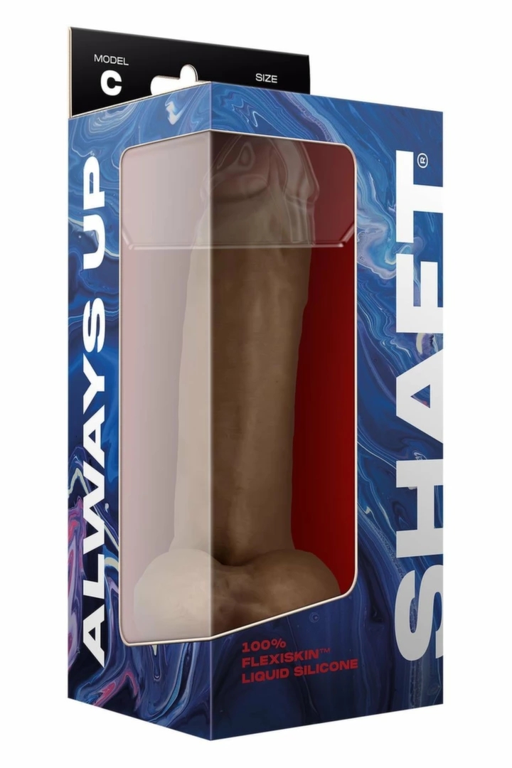 SHAFT Model C 24,1 cm Liquid Silicone Oak – anatomiczny model Flexiskin™, przyssawka, naturalistyczny