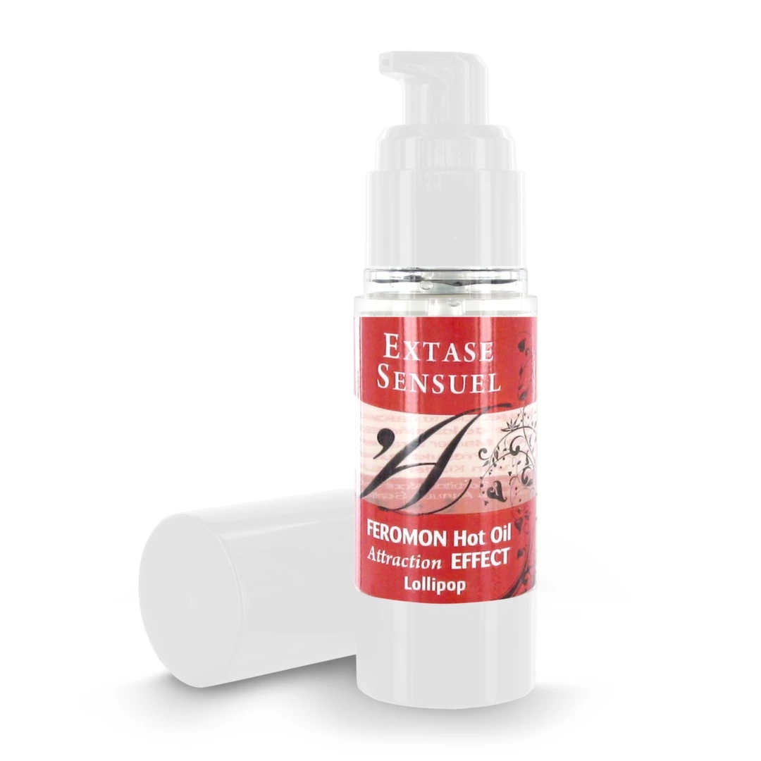 Extase Sensuel Feromonowy Olejek Hot Oil Lollipop 30ml – pielęgnacyjny z aromatem słodkiego lizaka