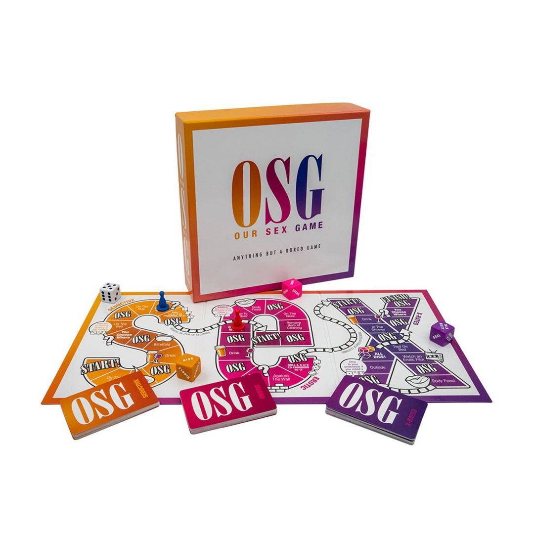 OSG Gra Karciana dla Par - plansza interaktywna, zestaw z kostką i kartami