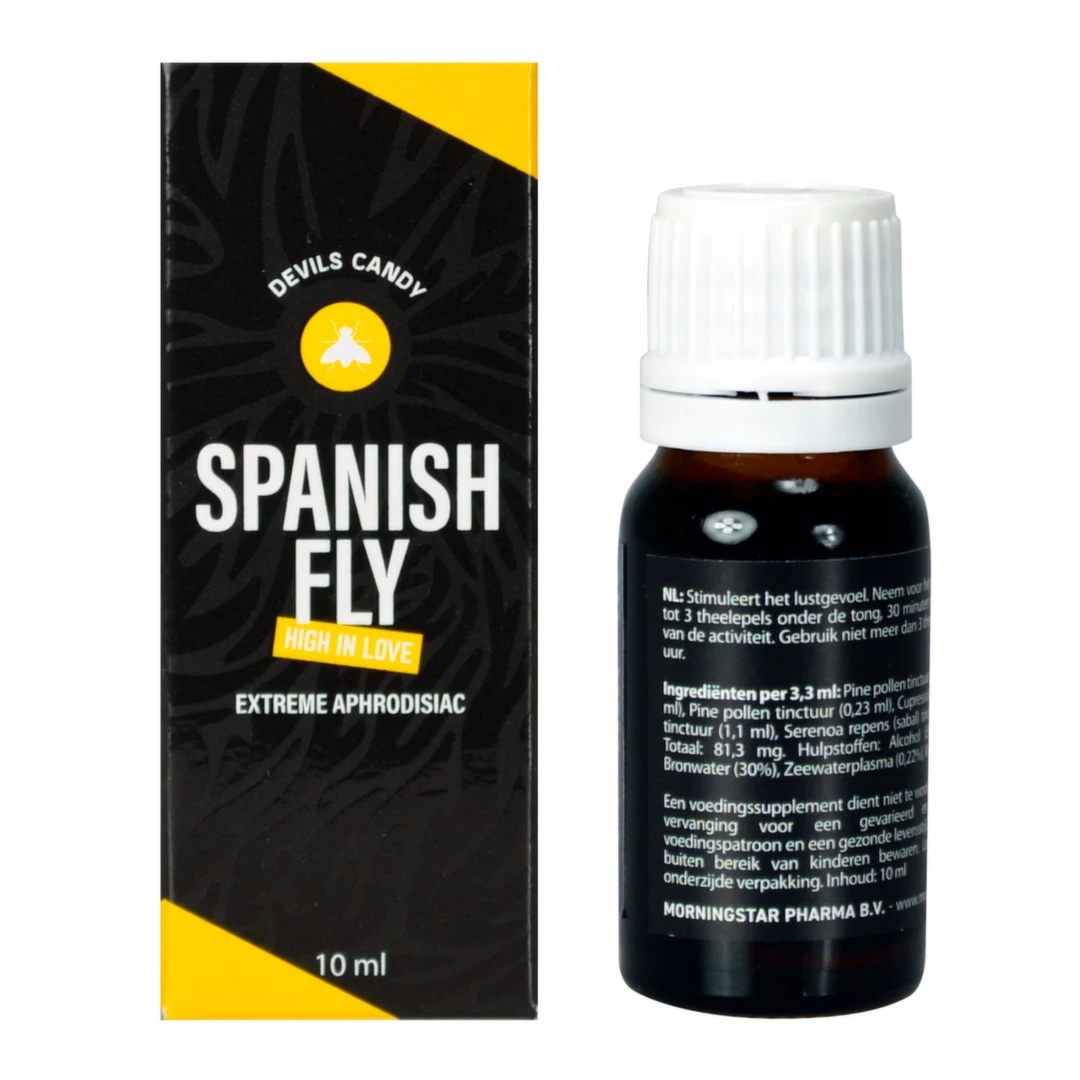 Devils Candy Spanish Fly Krople 10 ml – roślinny suplement witalności, dla kobiet i mężczyzn