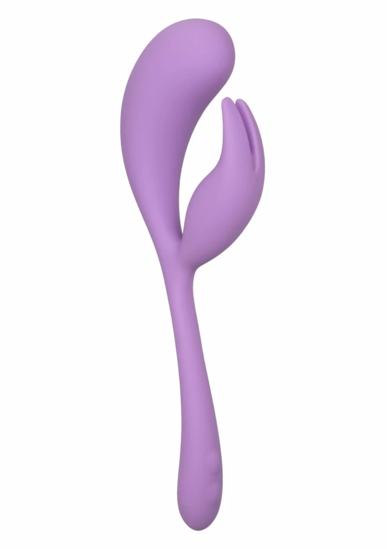 CalExotics Elle Liquid Silicone Dual Flicker elastyczny masażer, 10 trybów, wodoodporny