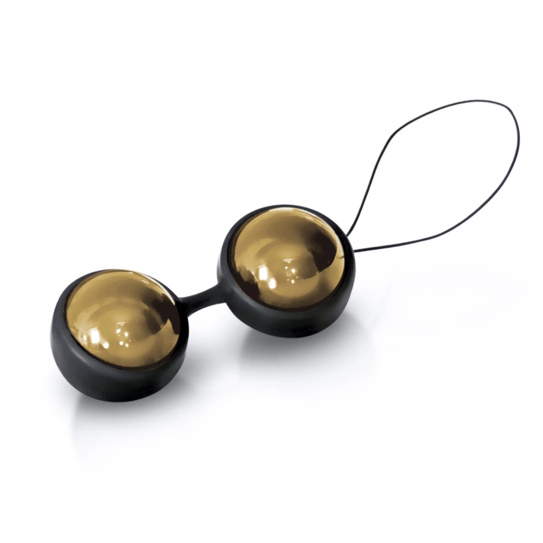 LELO Luna Beads Gold – luksusowe kulki do ćwiczeń mięśni miednicy, 20-karatowe złoto, silikon