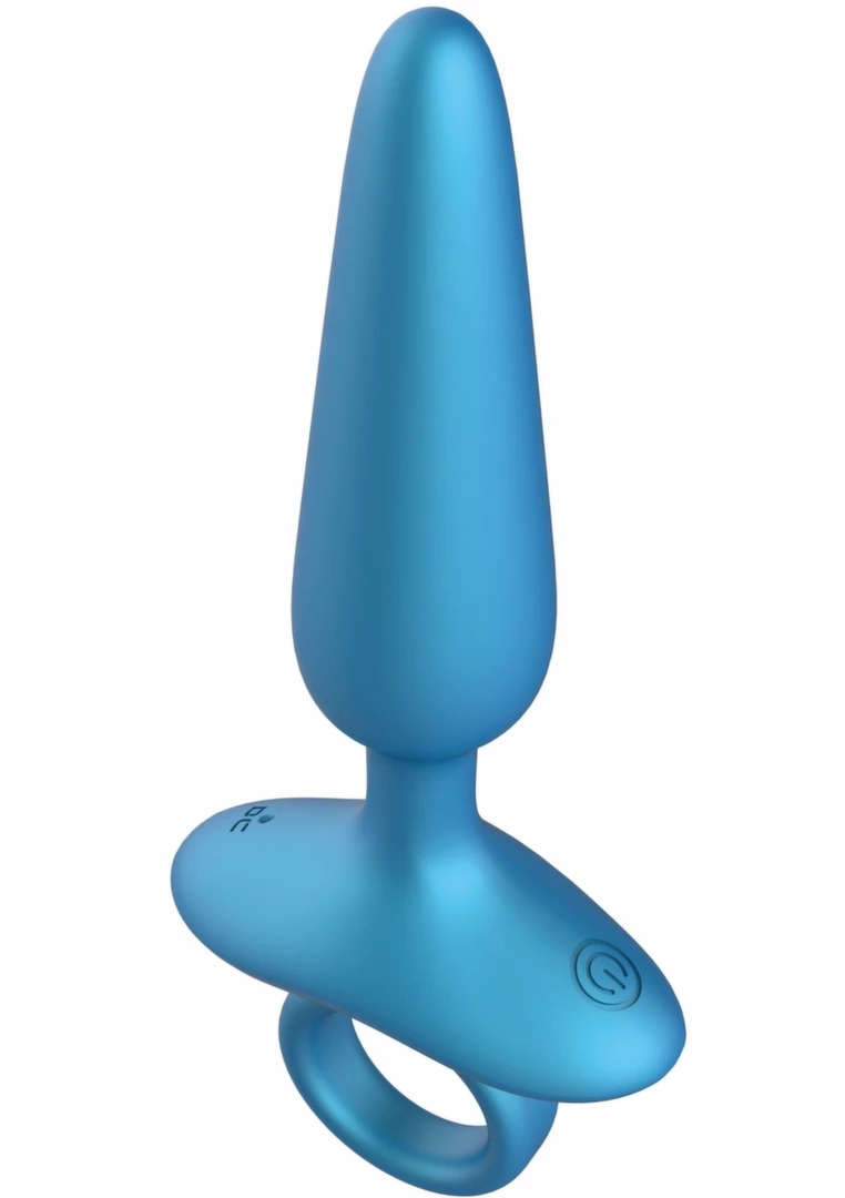 Slim Anal Plug Vibrating + Remote smukły silikonowy korek, 10 trybów, pilot, ładowalny