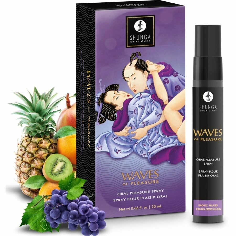 Shunga Waves Spray do Ust Egzotyczne Owoce 20ml – nawilżający preparat z aromatem owocowym