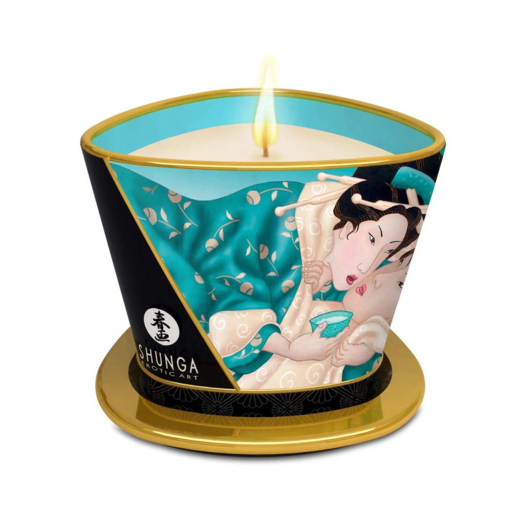 Shunga Island Blossom – Świeca do masażu z kwiatowym aromatem, 170ml, naturalne składniki