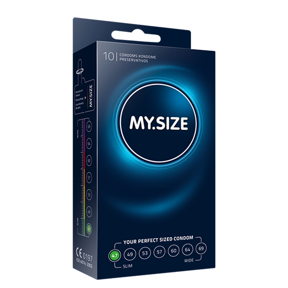 Sexshop - My Size Natural Latex Condom 47mm 10szt - Dopasowane prezerwatywy - online