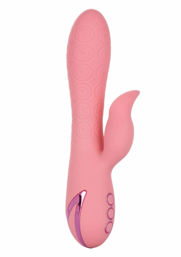 CalExotics California Dreaming Pasadena Player silikonowy masażer 2w1, 10 trybów, USB, różowy
