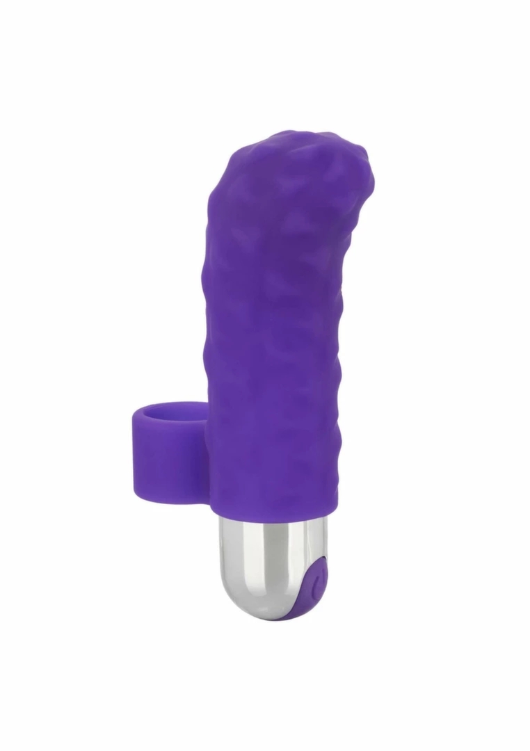CalExotics Rechargeable Finger Teaser silikonowy masażer palcowy, 10 trybów, USB, fioletowy