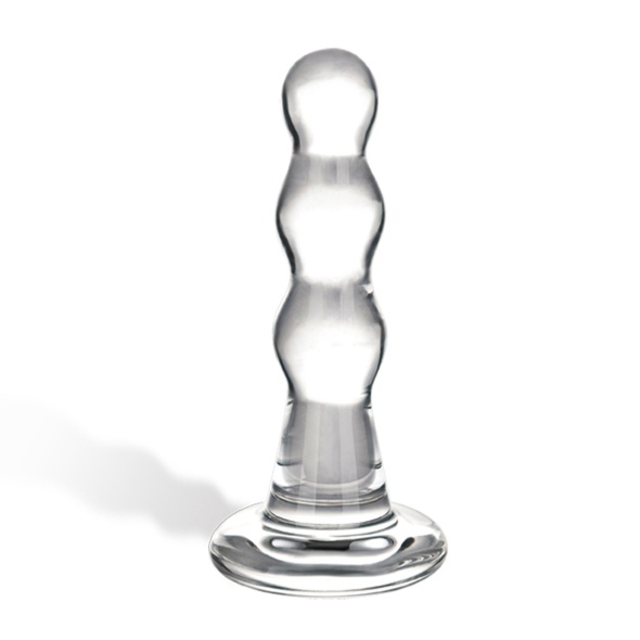 SexShop - Plug analny szklany – Glas Triple Play Beaded Glass Butt Plug