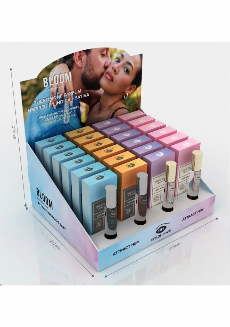Eye of Love Phero Parfum Display 24 szt. zestaw ekspozycyjny 4 zapachy 10ml