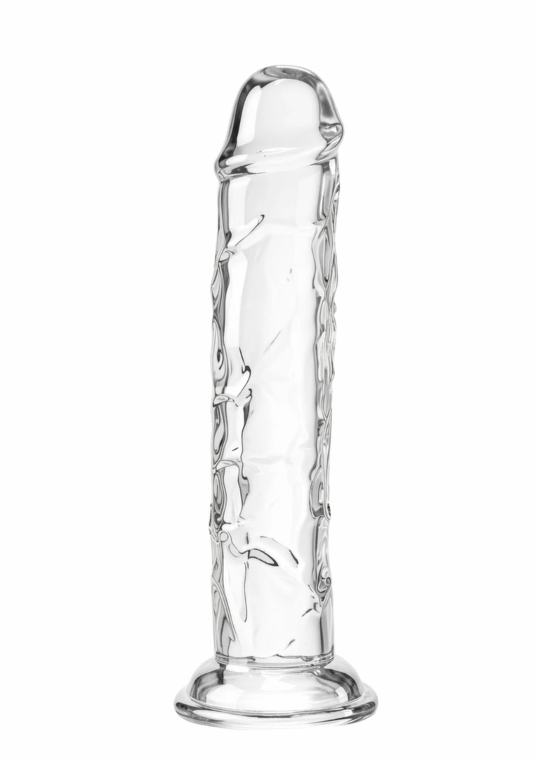 TOYJOY Get Real Clear Dong 19 cm – przezroczysty model TPE z przyssawką, anatomiczny