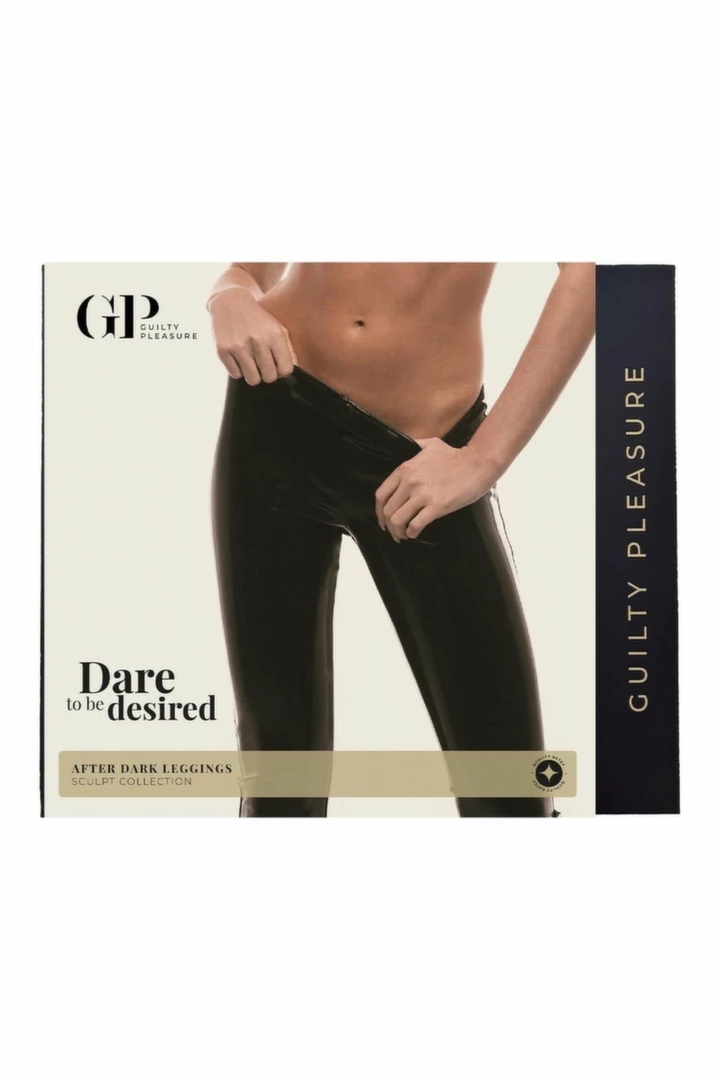 Guilty Pleasure After Dark Leggings czarne XL – legginsy Datex, połysk, wysoki stan, komfort