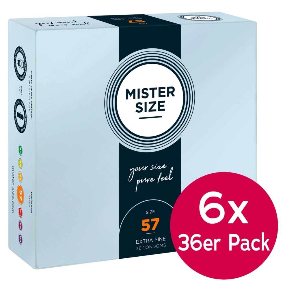 Mister Size 57mm precyzyjne prezerwatywy ultracienkie vegan 36 sztuk
