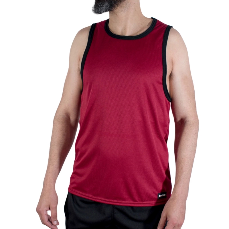 MACHO CMV003 bordowa koszulka sportowa S/M lekka, elastyczna i oddychająca