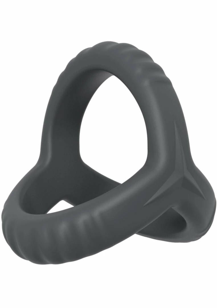 SAVAGE Ring & Ball Cage anatomiczny silikonowy pierścień z teksturowaną powierzchnią, czarny