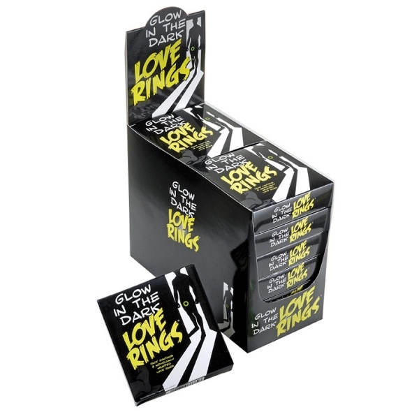 SexShop - Pierścień na penisa świecący - Glow in the Dark Love Rings