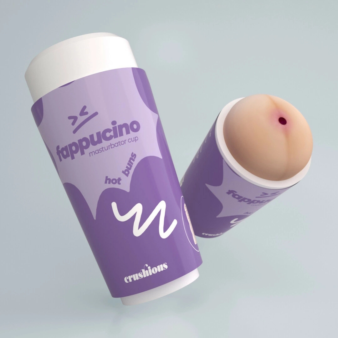 Crushious Fappucino Hot Buns Purple – anatomiczny model intymny, teksturowane wnętrze