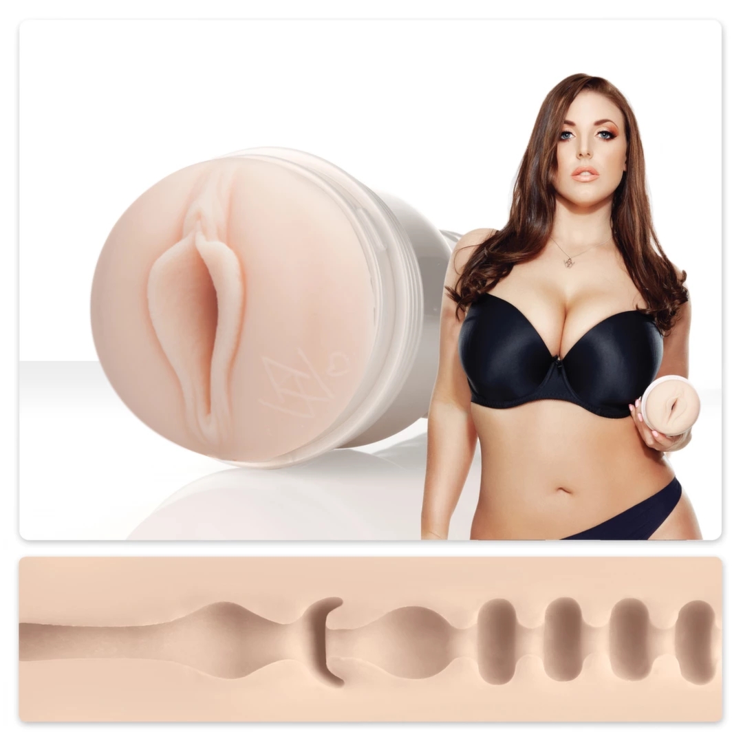 Fleshlight Angela White INDULGE – maszyna intymna SuperSkin Signature, model z teksturą INDULGE