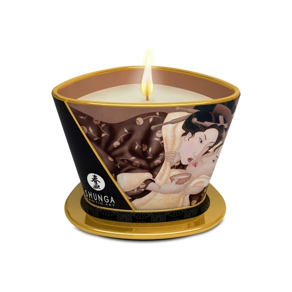 SexShop - Świeca do masażu - Shunga Candle 170 ml Czekolada