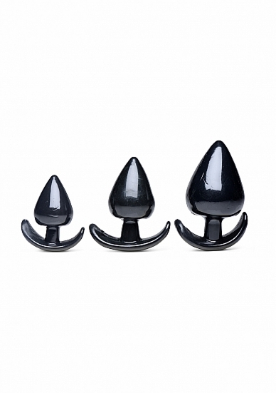 Zestaw korków analnych x3 - Triple Spades 3 Piece Anal Plug Set - AG342