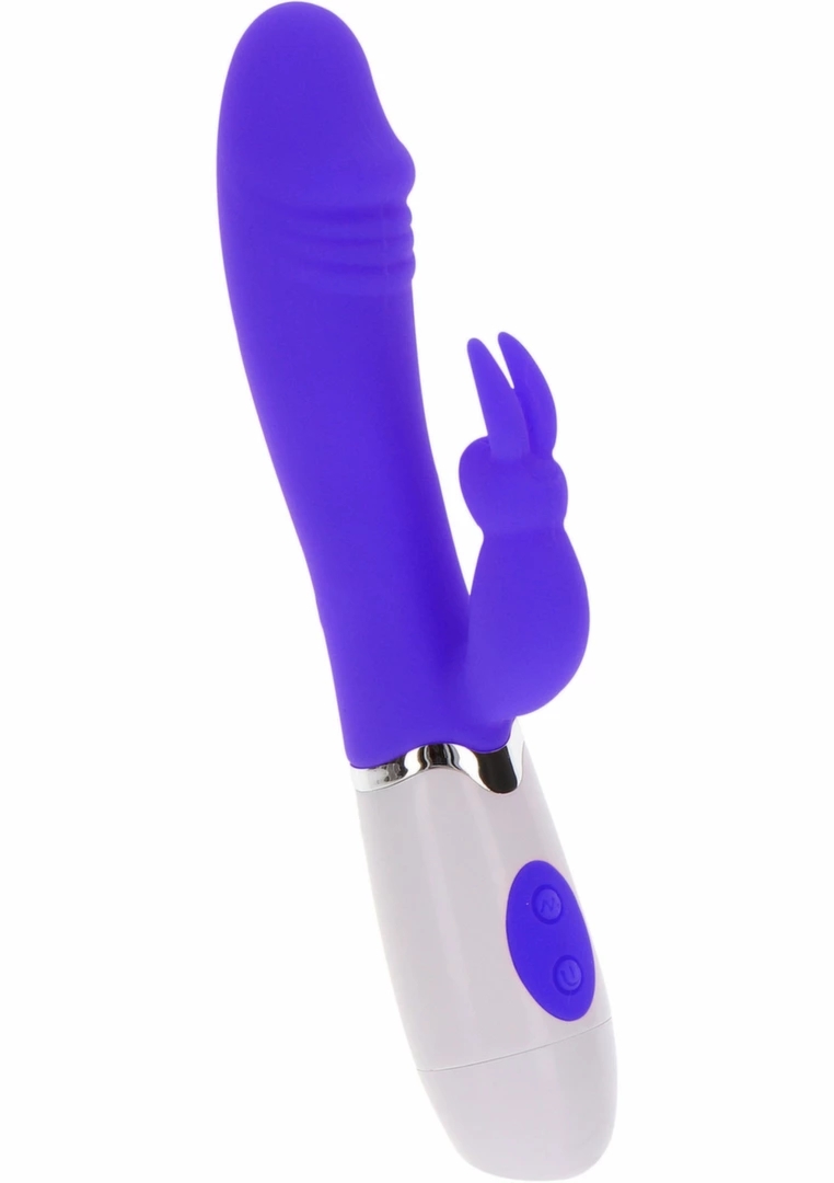 ToyJoy Funky Rabbit silikonowy masażer, system stymulujący, 4 tryby, fioletowy