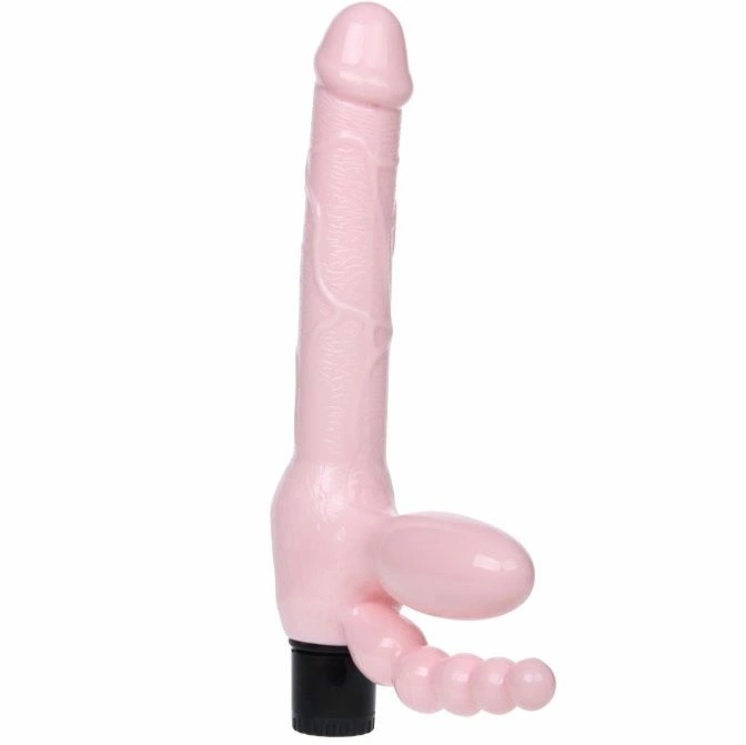 BAILE Uprząż bezlinowa TPR – z wibracjami, anatomiczny kształt, stymulacja, 25,4 cm