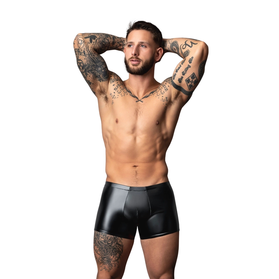 Male Power Liquid Onyx 2.0 Short Pouch S czarny wetlook z anatomiczną kieszenią