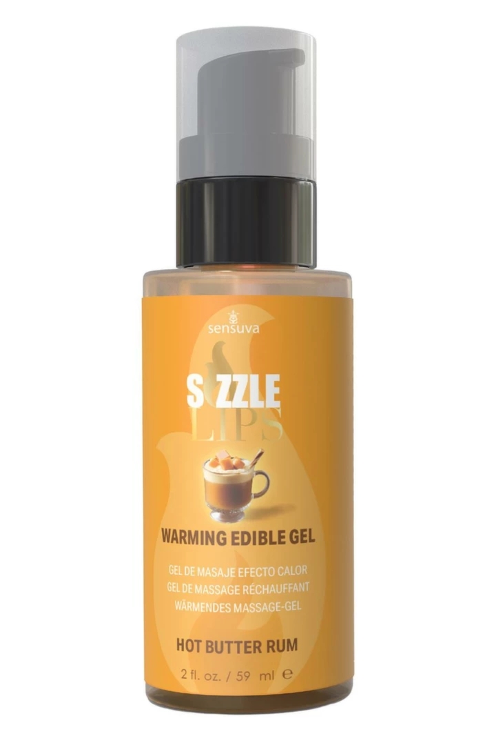 Sensuva Sizzle Lips żel rozgrzewający Butter Rum 59ml jadalny, masaż z efektem ciepła