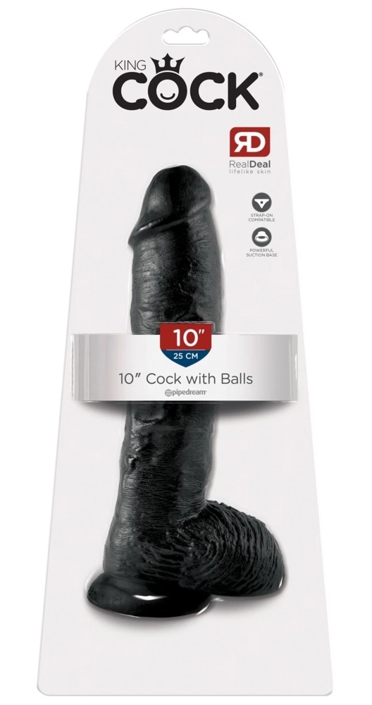 Pipedream King Cock 25 cm czarny – model anatomiczny z przyssawką i detalami, PVC
