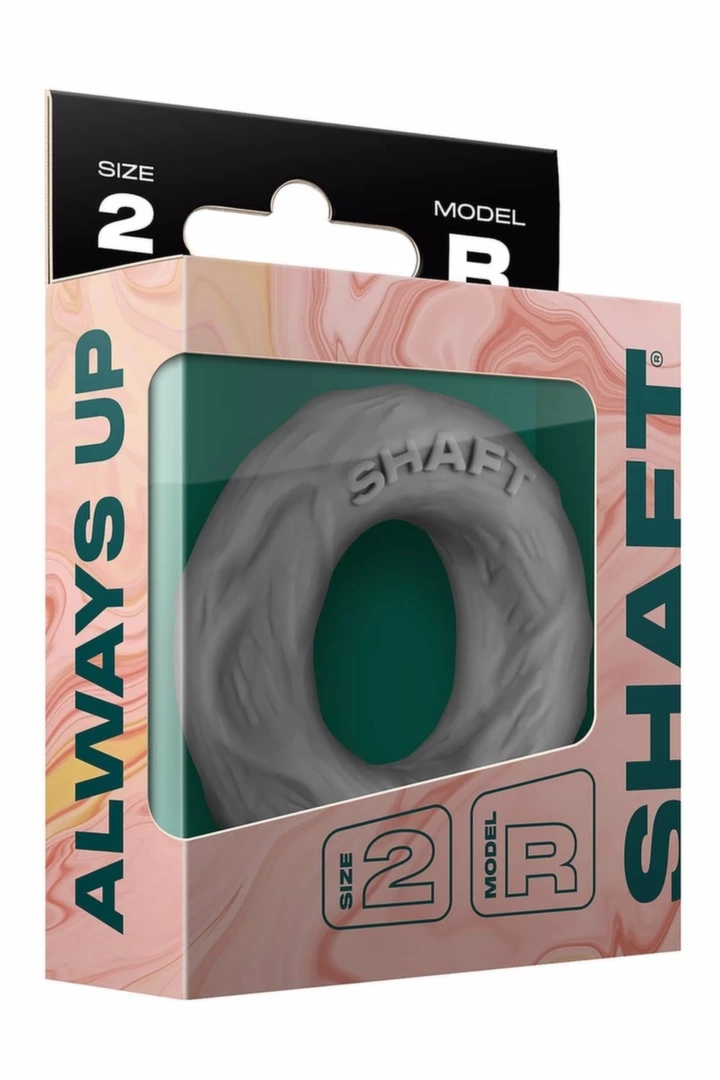 SHAFT C-RING Medium Gray – silikonowy pierścień anatomiczny Flexiskin™ M