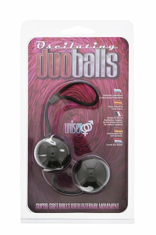MARBILIZED DUO BALLS Black – kulki z marmurkową teksturą, czarne, dynamiczne obciążniki