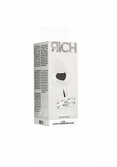 ZATYCZNA ANALNA zdobiona 3.75 Inch - Lucky Diamond Plug - 3.75 Inch - Silver