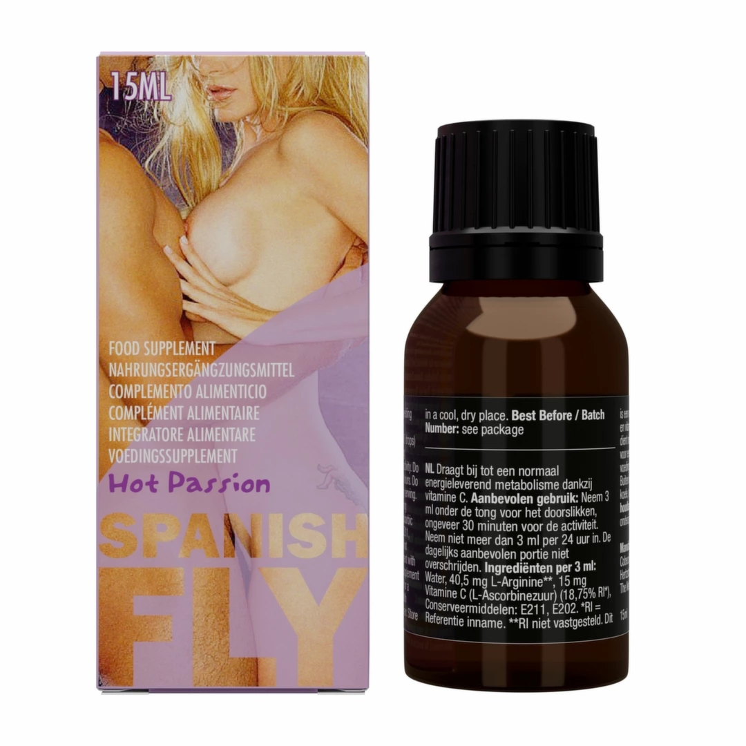 Cobeco Spanish Fly Hot Passion 15 ml – krople z L-argininą i witaminą C, podjęzykowe