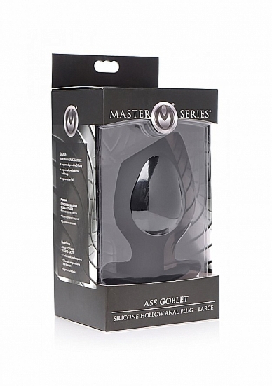 Duży silikonowy korek analny z kielichem Ass Goblet AF981-LARGE - Ass Goblet Silicone Hollow Anal Plug-Large