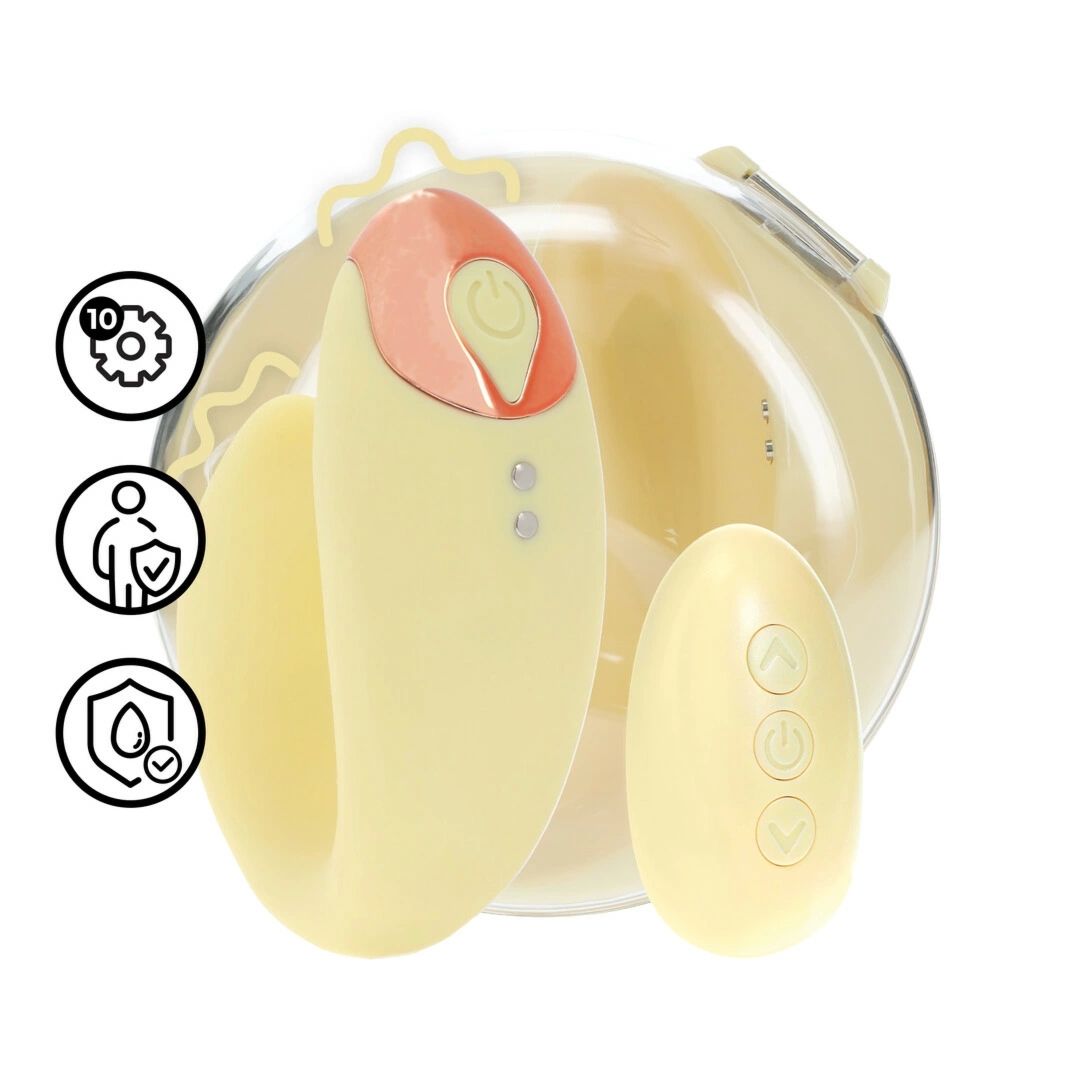 Daydream Compact G-Spot Vibrator z pilotem bezprzewodowym żółty – Loveline, 10 trybów