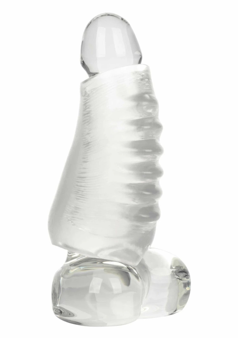 CalExotics Hot Rod Xtreme Enhancer – anatomiczny rękaw powiększający TPR z wypustkami, 2 cale, transparentny
