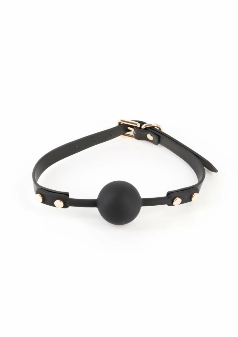 Fetish & Fashion Janice Gag anatomiczny knebel PU z regulacją, czarny