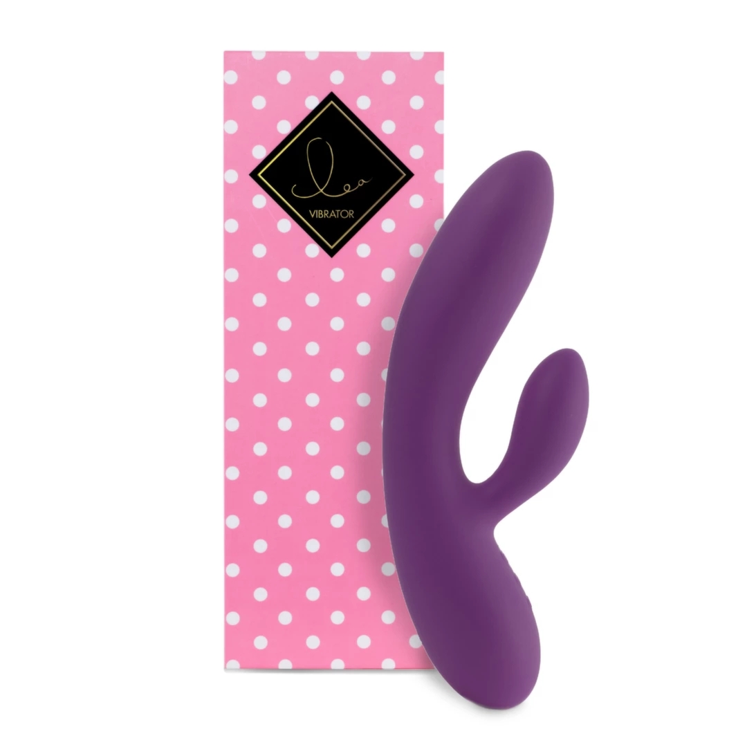 FeelzToys Lea Purple – dwuramienny model silikonowy, 2 silniki, 20,2 cm, wodoodporny