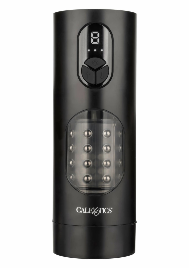 CalExotics Bionic Beaded Power Stroker – maszyna intymna z ruchomymi koralikami, 7 trybów, USB-C