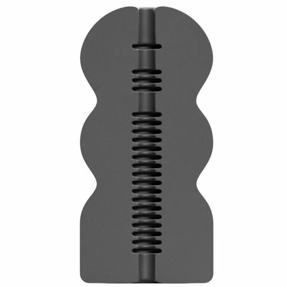 All Black Pookie 17 cm czarna – kompaktowa maszyna intymna z teksturowanym wnętrzem